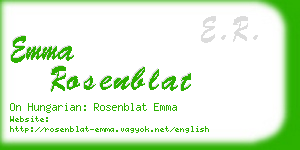 emma rosenblat business card